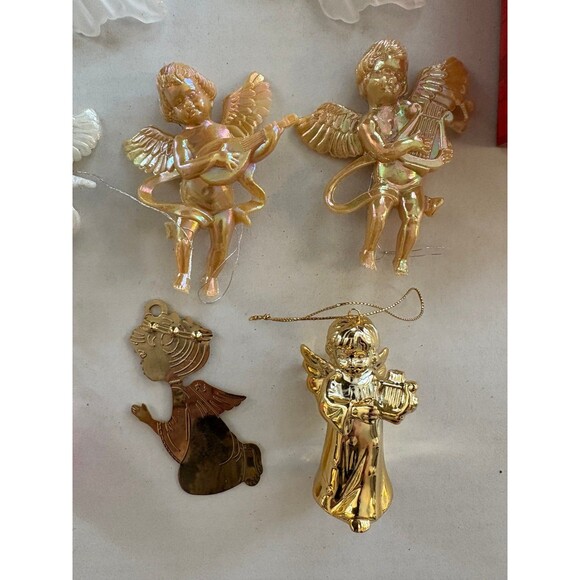 Lot of Angel Cherub Christmas Holiday Ornaments and Home Decor Wall Hanging - Picture 6 of 10